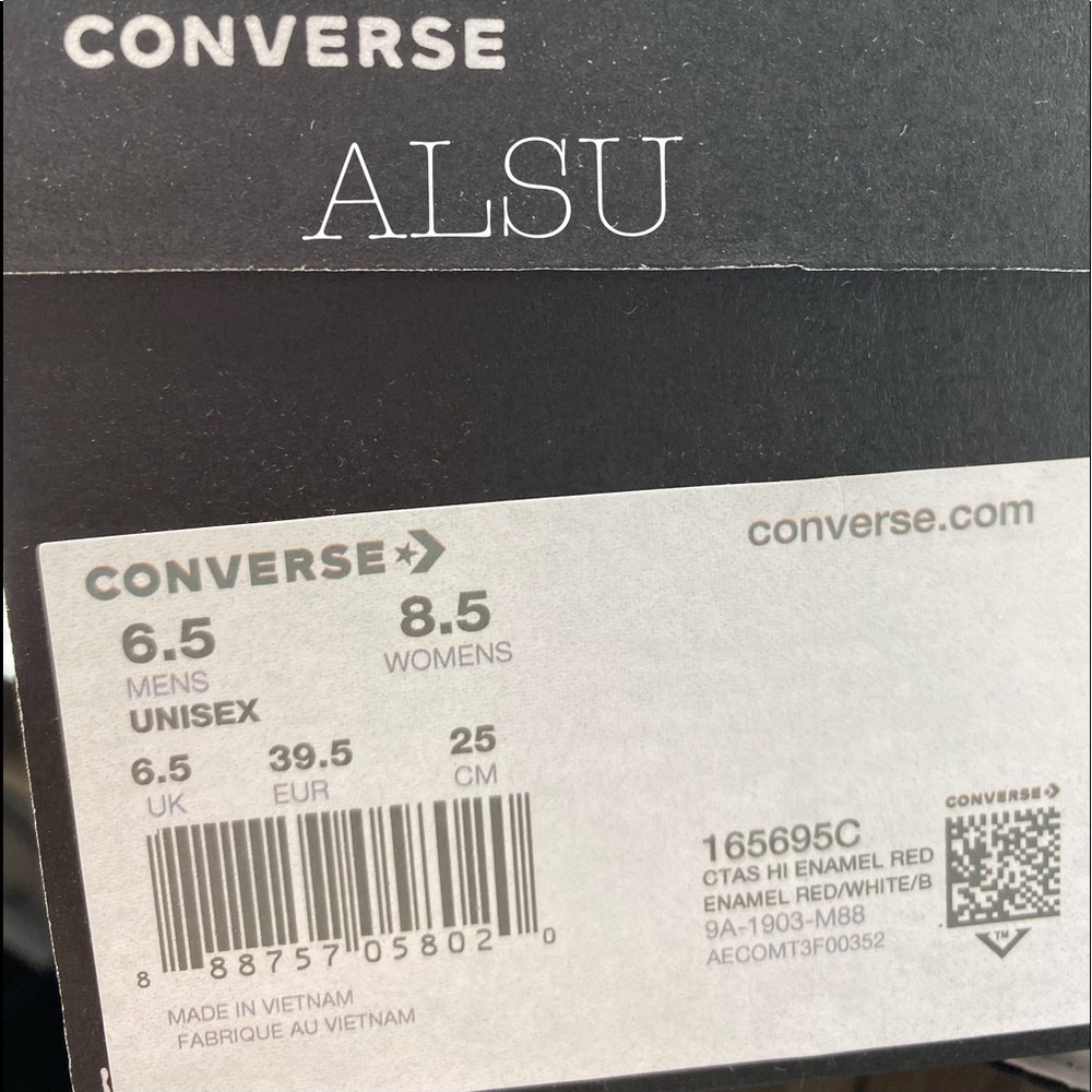 Converse Ctas HI Big Logo Red W AUTHENTIC - Picture 6 of 6